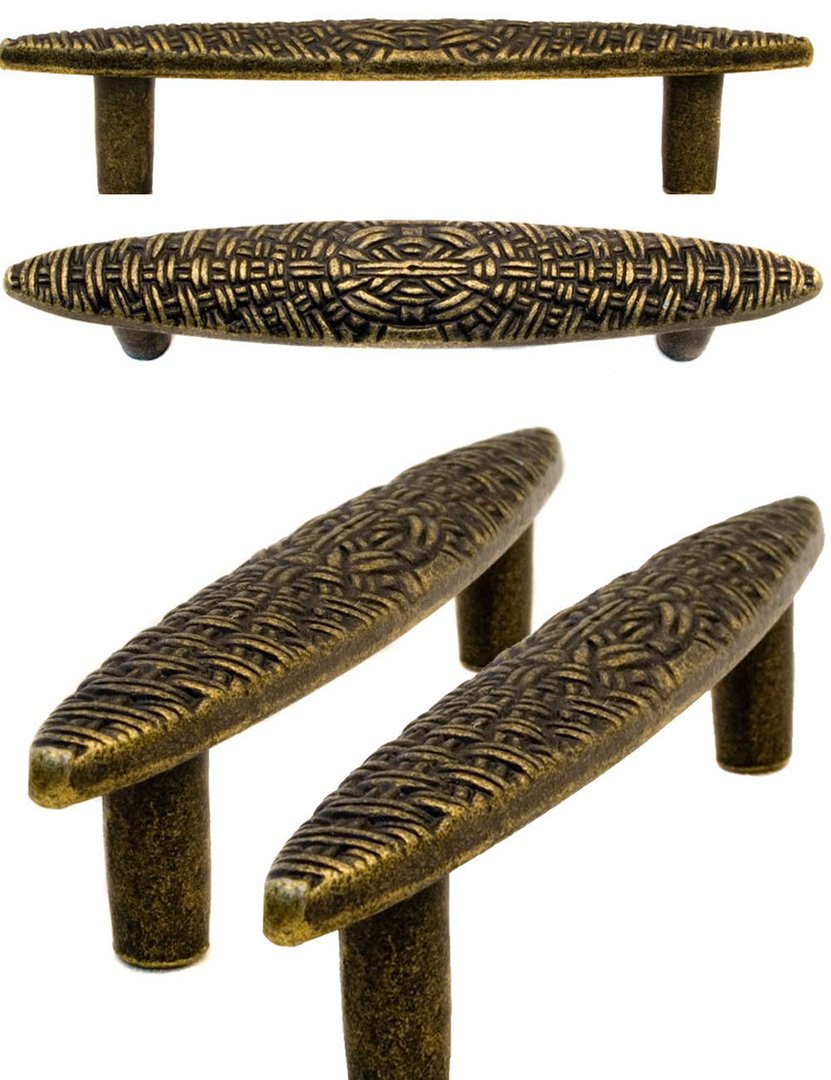 FUXXER® Antik Griffe klappbar Schubladen Kommoden Bronze Design 10,5cm 2er Set