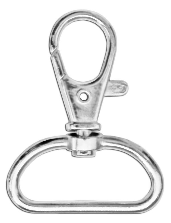 Fuxxer® - 10x Schlüssel-Band, Lanyard-Ringe, Karabiner-Haken, zum Basteln, Nähen von Schlüssel-Anhän