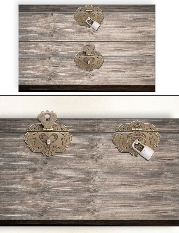 FUXXER® - 2x Antik-Verschlüsse, Bronze Eisen Design, Möbel-Verschlüsse, Beschläge für Vorhänge-Schlo